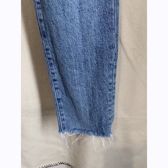 FREE PEOPLE Women’s Stella High Rise Skinny Jeans Size 28 Button Fly Raw Cut Hem - Picture 7 of 11